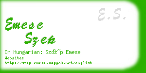 emese szep business card